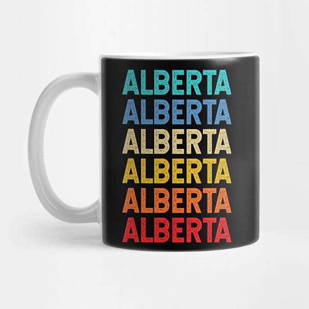 Alberta Name Vintage Retro Custom Gift Named Alberta by CoolDesignsDz